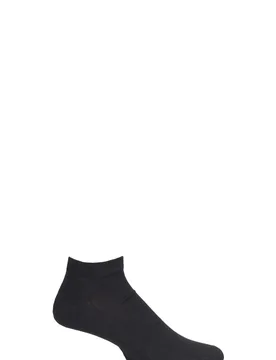Pair Anthracite Melange Cool 24/7 Cotton Sneaker Socks Men's 7-8 Mens - - Grey - Size: 7-8 Mens - Falke - FashionsVida