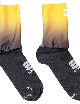 Calzini Race Mid Black Yellow