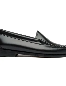 Womens Weejun Whitney Venetian Shoes - Black Leather - Size Uk 8 - G.H.BASS & CO - FashionsVida