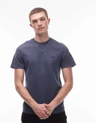 Mens T-Shirt In Blue Overdye - Sky Blue - Size X-Small