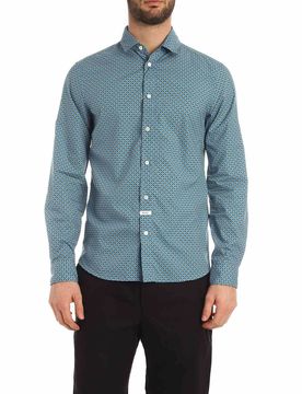 Camicia Urban azzurra stampata