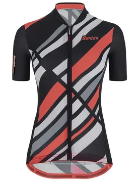 Maglia A Maniche Corte Raggio Black - Santini - FashionsVida