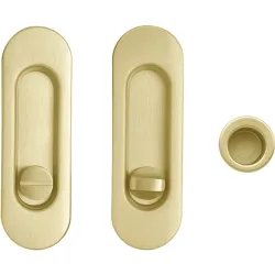 Kit Puertas Correderas Embutir Ovalado 125 x 21 mm - 160 x 65mm