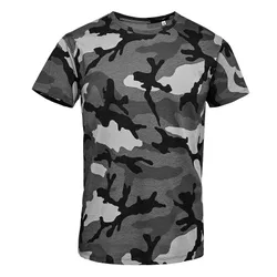 Mens Camo Short Sleeve T-Shirt (Grey Camo) Cotton - Size 2xl