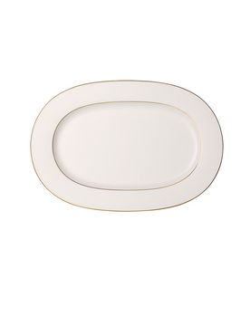 Plato ovalado Anmut Gold 41cm blanco