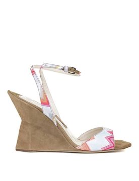 Missoni Sandalo In Pelle E Camoscio