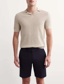 Italian Cotton Shorts Navy male - Jaeger - FashionsVida
