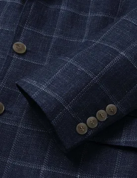 Americana de hombre de cuadros ventana algodón-lino - Hackett - FashionsVida