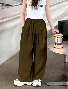 Pantalones de pierna ancha para niñas, pantalones casuales versátiles, nueva ropa de estilo para niñas preadolescentes - Shein - FashionsVida