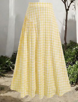 Falda a cuadros casual, versátil y cómoda para uso diario de niña preadolescente, atuendos de otoño/invierno
