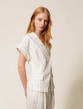 Blouson croisé rayé - Actitude by Twinset - FashionsVida