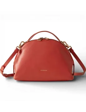 Borsa Sexy S. con Tracolla Vitello Nappato Red Papaya - 923329-0202-522 - Borbonese - FashionsVida