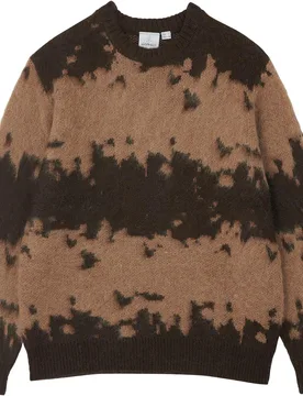 Pull chaud en laine mélangée - Mohair Splatter Sweater Taupe Splatter en Nylon - Taille M - Marron - Gramicci - FashionsVida