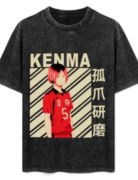 Kenma kozume - Vintage Art T-Shirt Plus Size Simple Casual Top - Aliexpress - FashionsVida