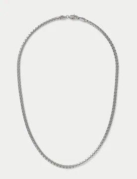 Auto Stainless Detailed Chain Necklace Silver male - Autograph - FashionsVida