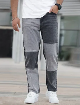 Hombres Jeans de color combinado con bolsillo oblicuo - Shein - FashionsVida