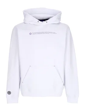 Felpa Cappuccio Uomo Outline Logo Hoodie White - Octopus - FashionsVida