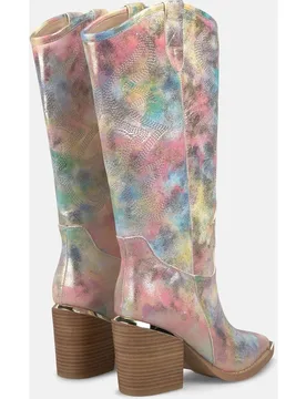 Botas cowboy de mujer efecto fantasía con calce fácil mediante pull on - Alma en Pena - FashionsVida