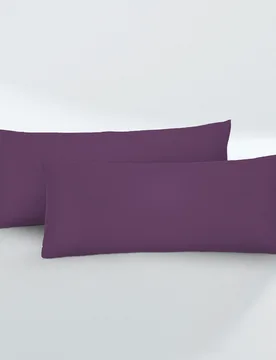 Feinjersey-Kopfkissenbezug Doppelpack dunkel violett, 2x 40x60 cm - Biberna - FashionsVida