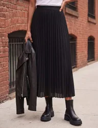 Pleated Maxi skirt Black female