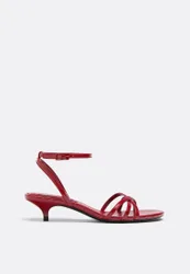 Riemchensandalen mit Kitten-Heels ROT 41