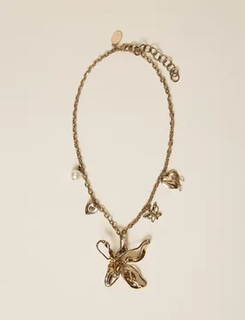 Collier avec grande fleur et pendentifs - TWINSET - FashionsVida