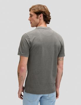 Regular Garment Dye Polo Static Gray Größe S male