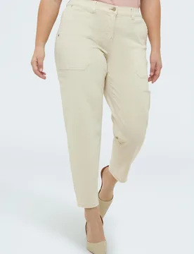 Pantalones de mujer carrot fit de algodón ajuste y diseño para el máximo confort - Fiorella Rubino - FashionsVida
