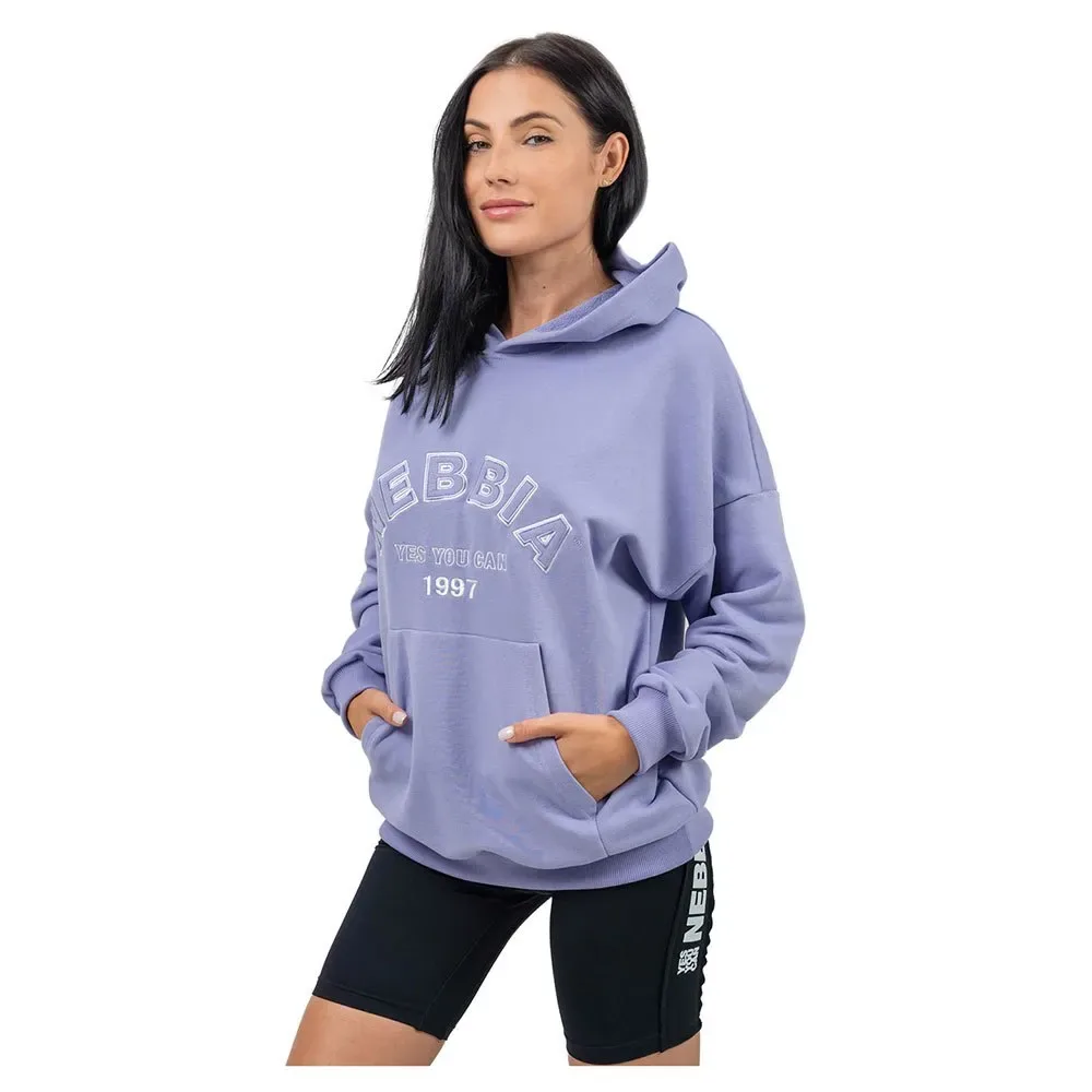 Sweat à Capuche Branded Oversized Gym Rat Light Purple XS - Nebbia - FashionsVida