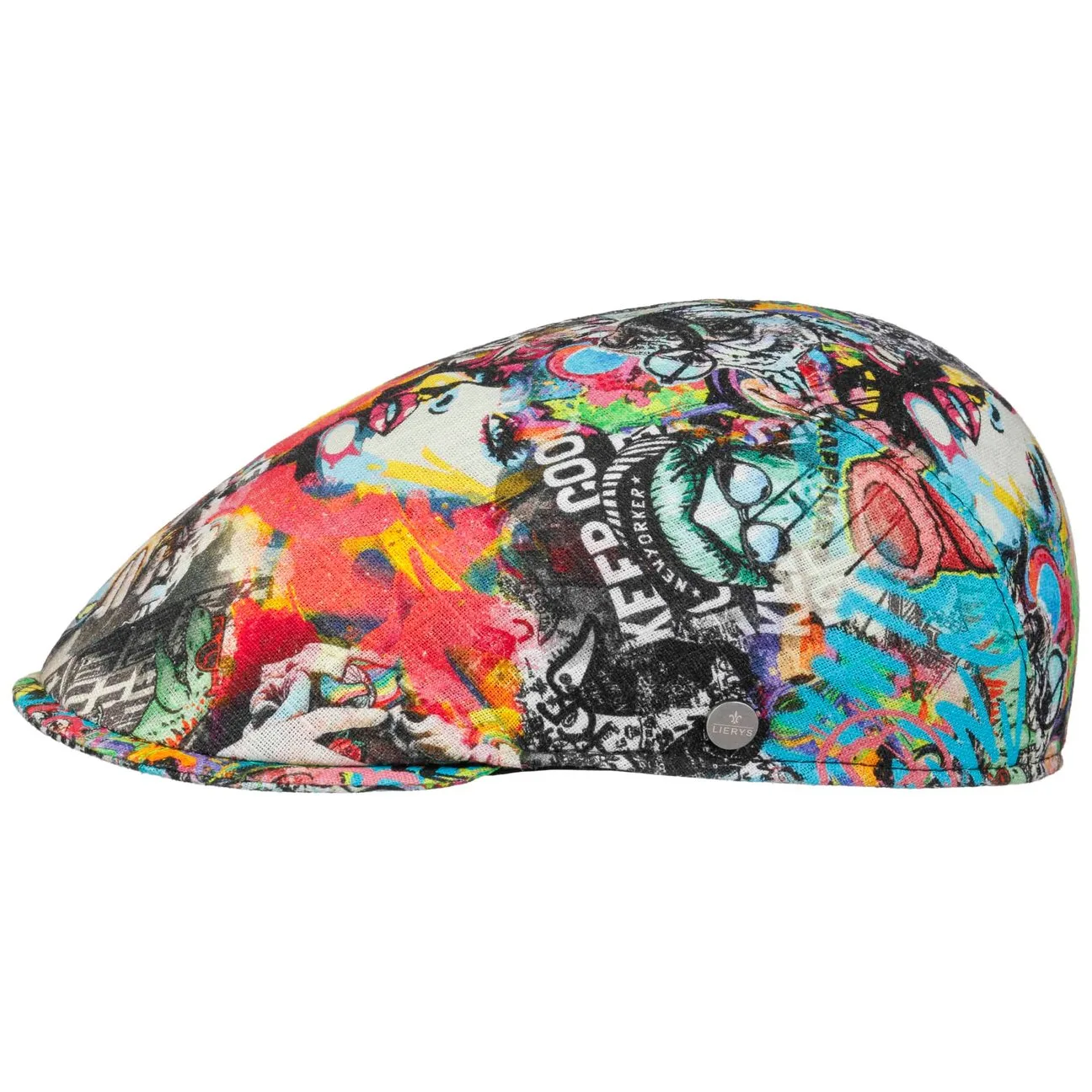 Keep Cool Multicolour Flat Cap by - mixed colours - Size: XL (60-61 cm) - Lierys - FashionsVida