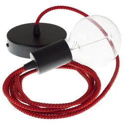 Cables Suspension Luminaire Rt94 3d 2 M Red Devil / Black One Size