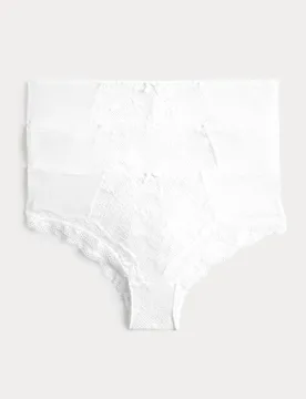 Pack Jasmine All Over Lace Hipster Knickers White female - M&S - FashionsVida