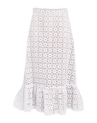 Falda midi Mujer Blanco 32,34,36,40,42 Mujer