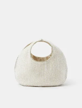 Embellished Grab Bag Ivory female - Accessorize - FashionsVida