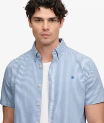 Superdry Herren Preppy Oxford Kurzarmhemd Light Blue - Größe: M