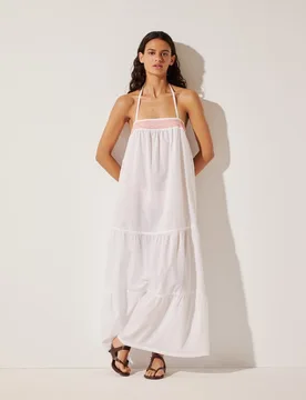 Vestido largo volantes - Green Coast - FashionsVida