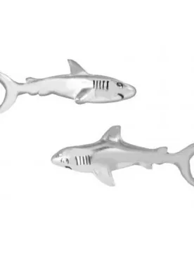 Dive Silver Orecchini Medium Shark - Dive Silver - FashionsVida