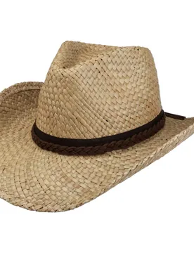 Palmhurst Cowboy Straw Hat by - nature - Female - Size: M (56-57 cm) - Lipodo - FashionsVida
