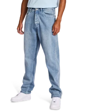 Route Relaxed Fit Herren Hosen - Blau - Größe XL - 36" - Baumwoll-Denim Blue XL - 36" - Street Cartel - FashionsVida