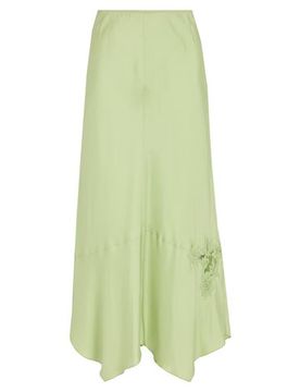 Falda midi Mujer Verde claro 1,2,3 Mujer
