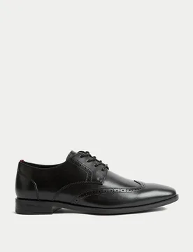 M&S Leather Brogues Black male - M&S - FashionsVida
