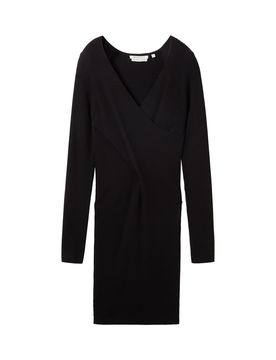 Cross detail knit dress female