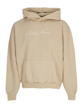 Felpa Cappuccio Uomo Autograph Heavy Os Hoodie Sand - Karl kani - FashionsVida