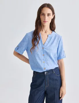 Blusa de mujer lisa manga corta - Zermatt - FashionsVida