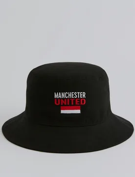 Manchester United x Fan Flag Bucket Hat Black S - New era - FashionsVida