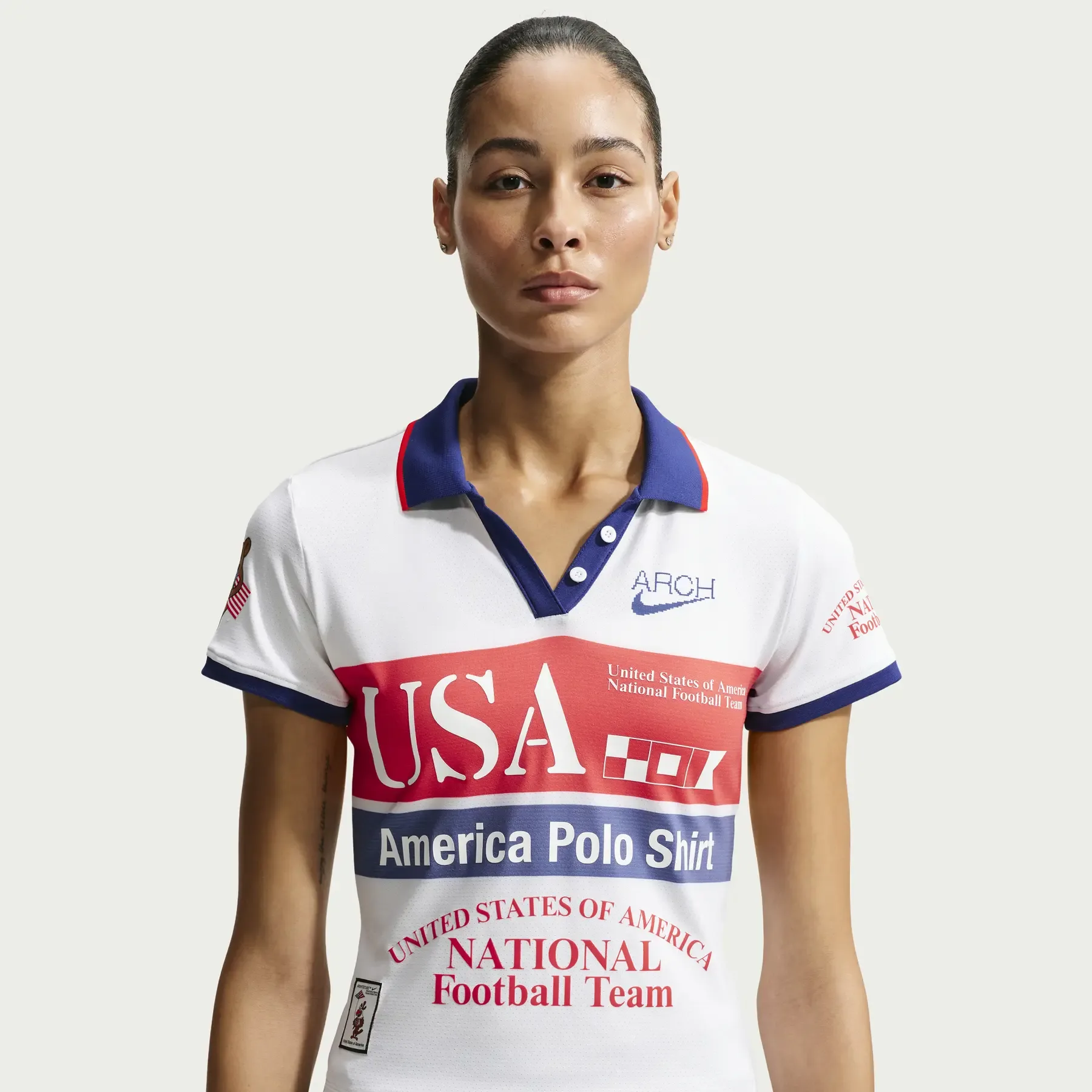 Polo Damen USA V.A.A. - Blanc - female - Size: M - Nike - FashionsVida