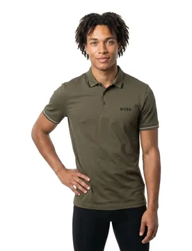 Polo à Manches Courtes Paul Pro 10258089 Green Open Green XS - BOSS - FashionsVida