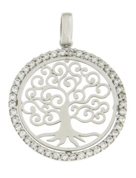 Ciondolo Donna Albero Della Vita Oro Bianco GL100534