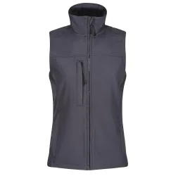 Flux Softshell Bodywarmer Sleeveless Jacket (Water Repellent & Wind - Dark Grey - Size: 14