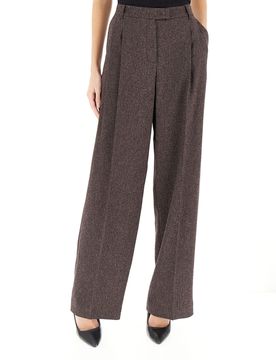 Pantalone con pinces MARRONE 40